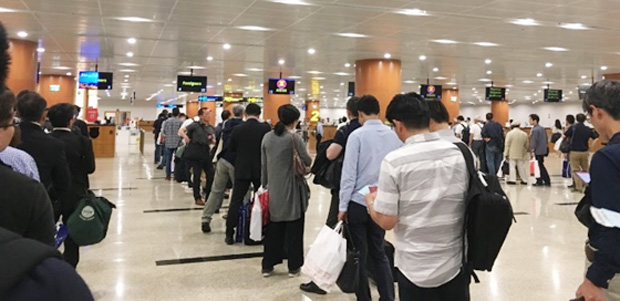 ヤンゴン国際空港のイミグレーション（ターミナル1）
